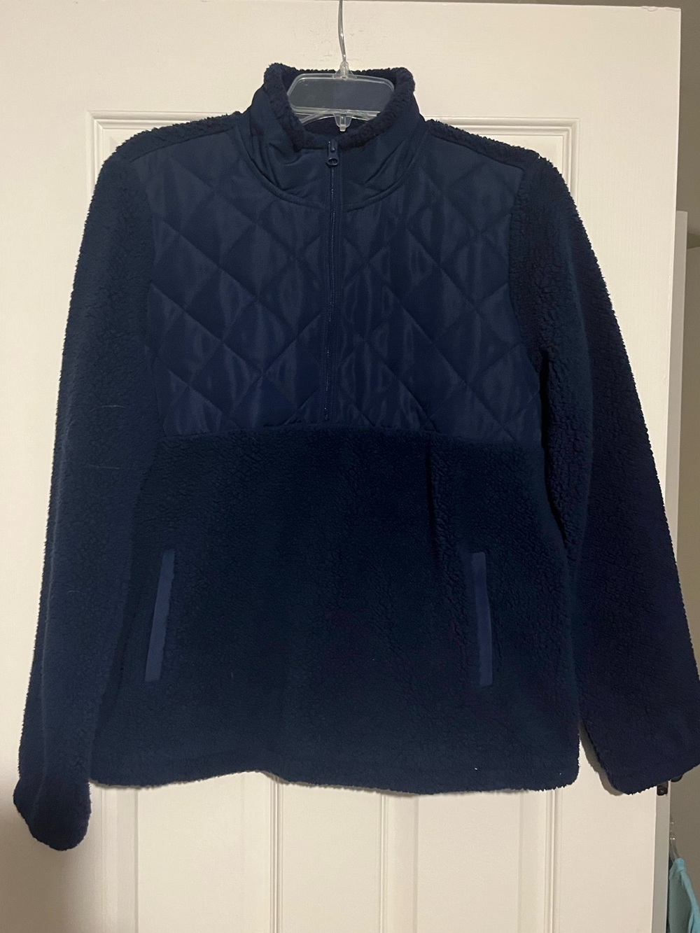 St. John's Bay Quilted Navy Sherpa Jacket